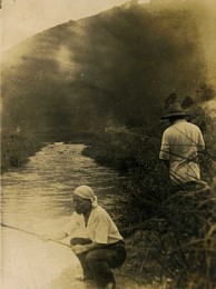 草野川で釣り